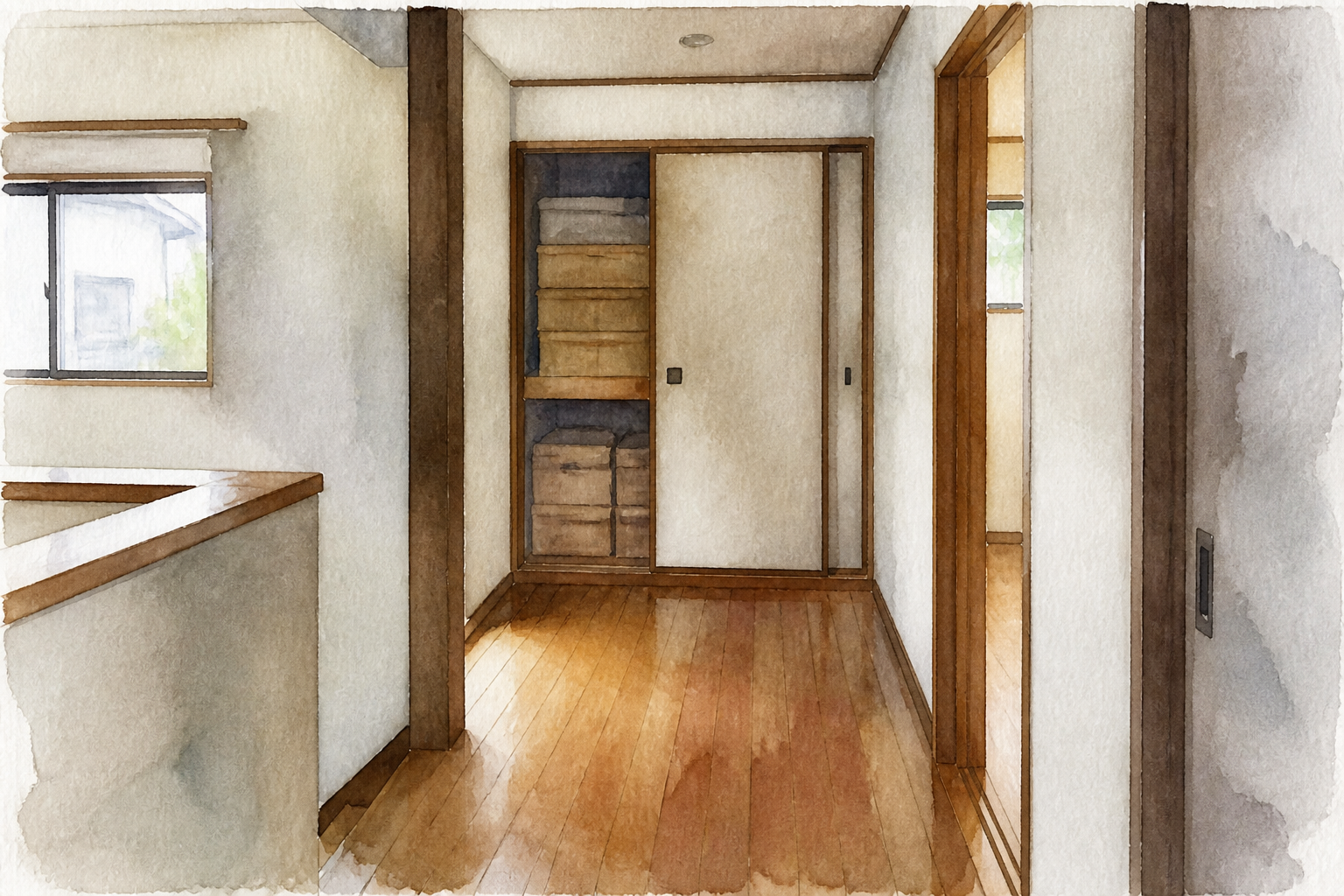 2階にトイレを増設したいが狭い、収納は残したい
