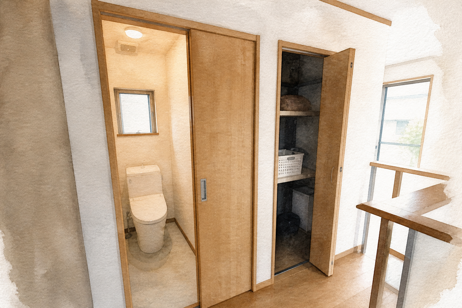 2階トイレ増設は納戸ではなく廊下ブースをご提案