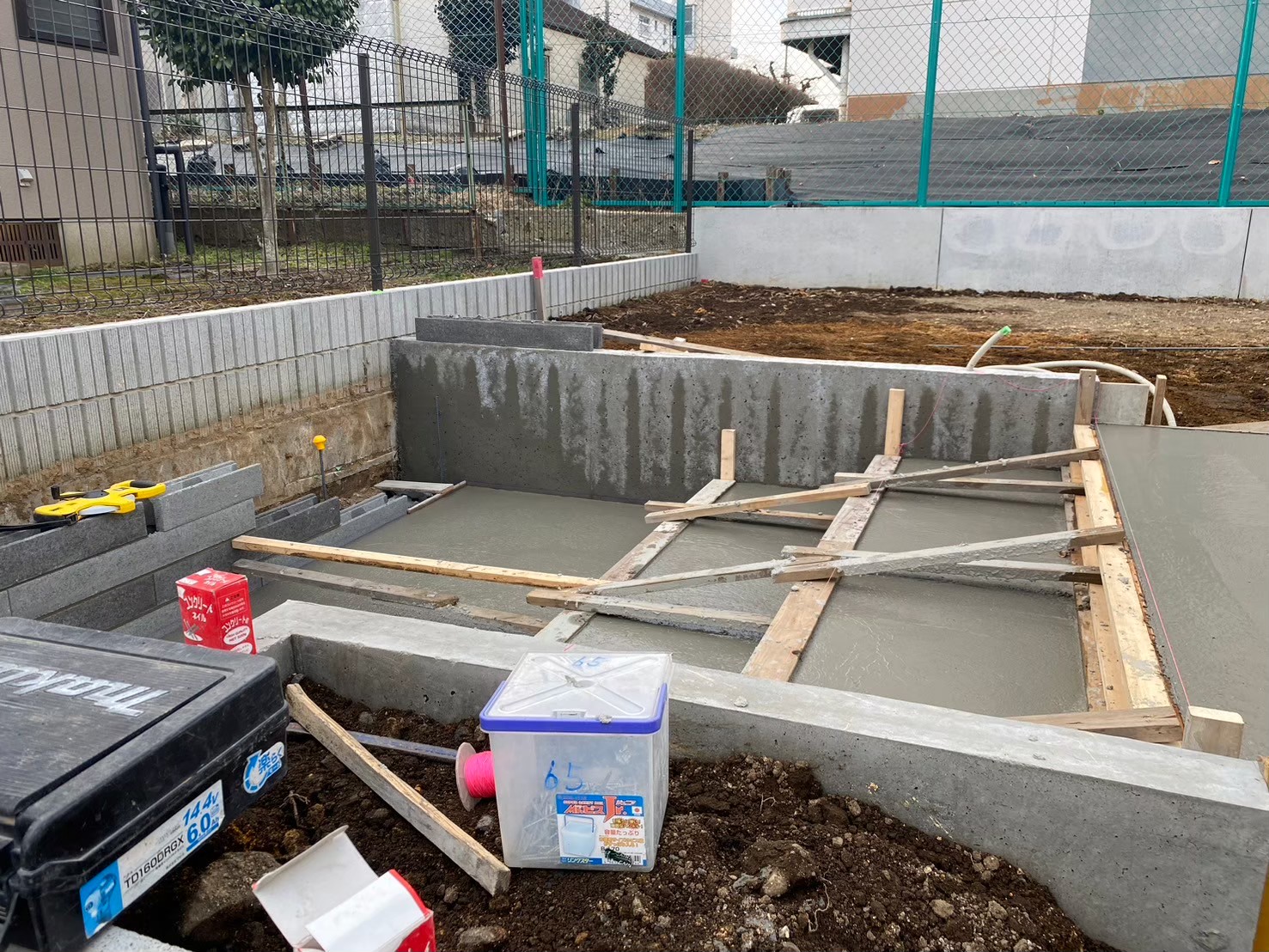宇都宮市の外構階段で行った型枠施工