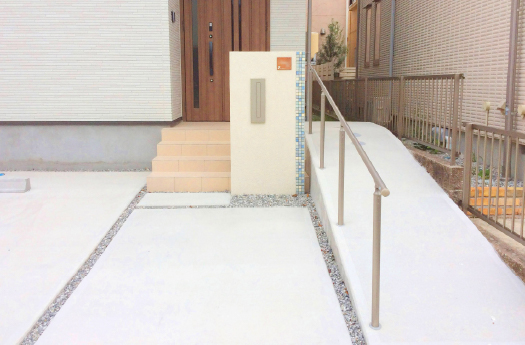 階段＋スロープ併設改修