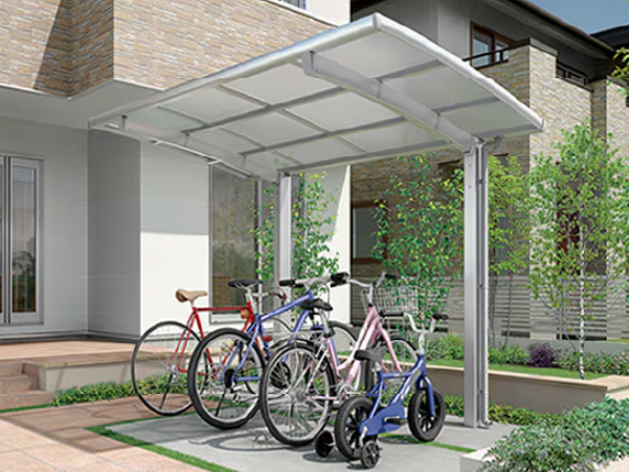 自転車専用の屋根で日常を便利に