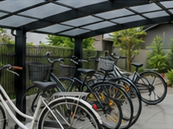 自転車の出し入れを考えたサイクルポートの配置