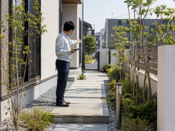 見通しを活かした防犯対策外構の通路設計