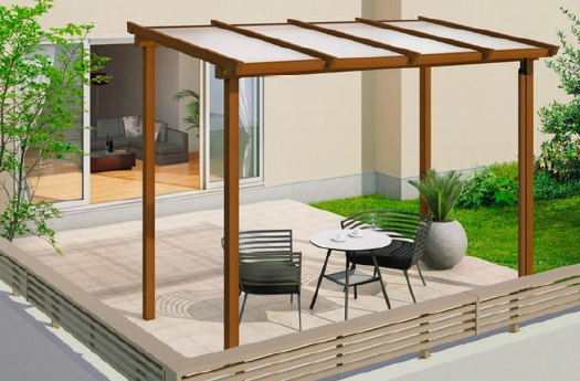 独立タイプテラス屋根