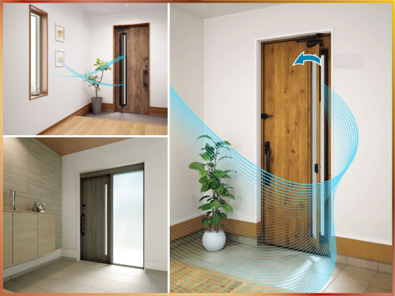 玄関採光通風機能