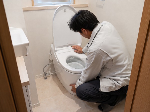 トイレリフォーム完了後の動作確認