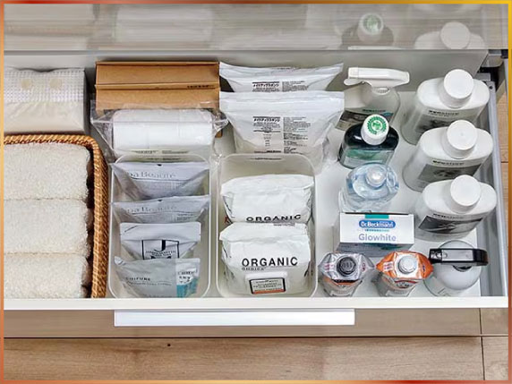 洗面台収納計画