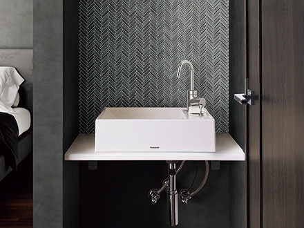 来客用やセカンド洗面としてのコンパクトタイプ