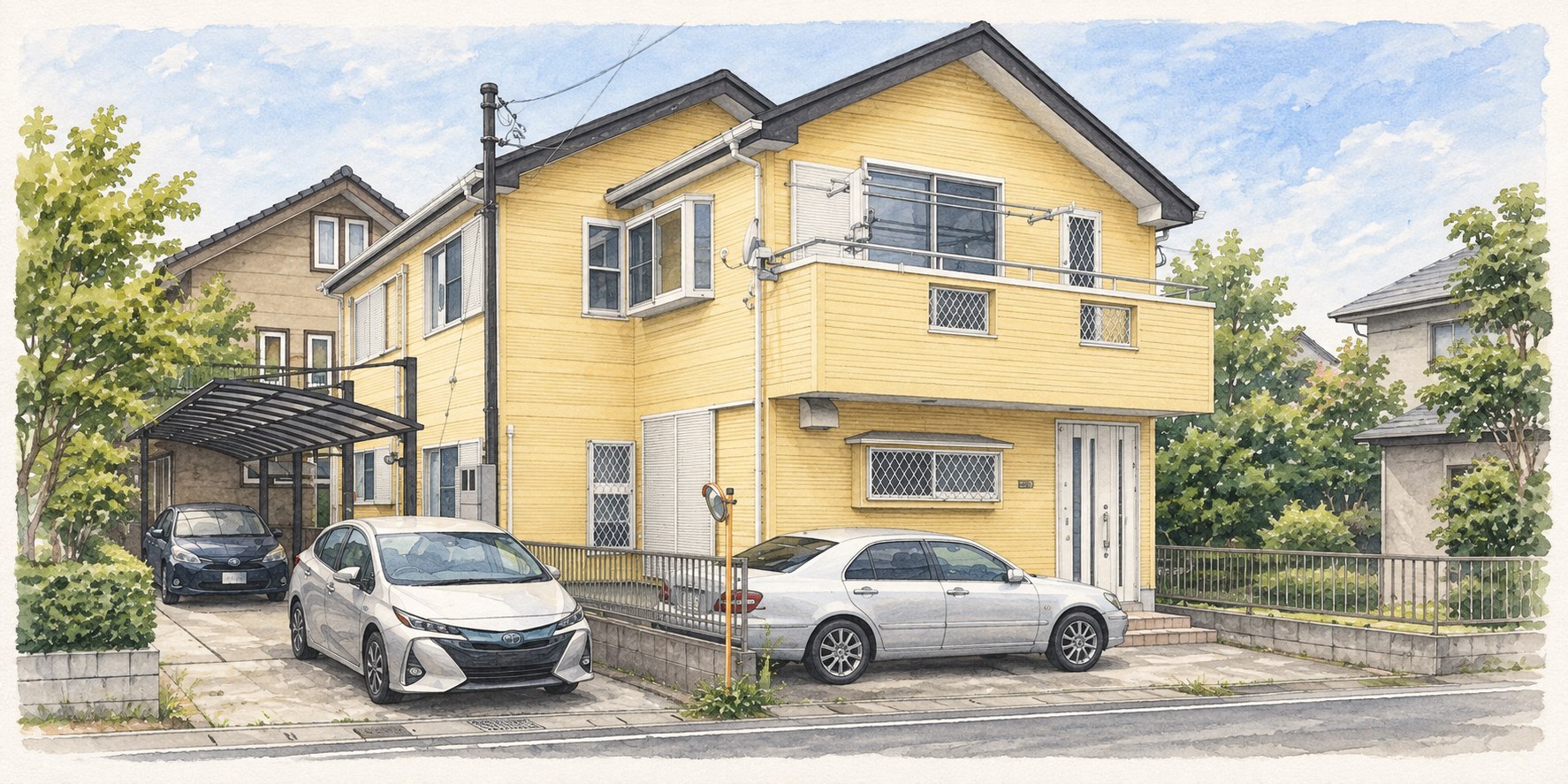 外壁と屋根、窓まわりの配色を考える住宅外観