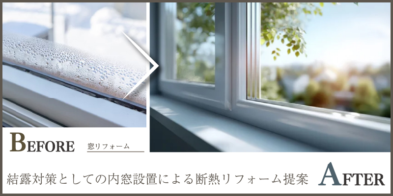 結露対策としての内窓設置による断熱リフォーム提案